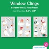 Big Dot of Happiness Christmas Silly Goose Window Clings, Reusable Winter Holiday Party Window Sticker Decor, Geese Decals, Christmas Static Clings - 3 of 4