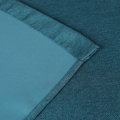 Deep Sea Blue Polyester Blackout Window Panel Set, 52" x 63"