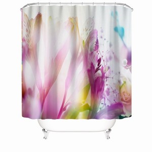 Pink Yellow Graffiti Shower Curtains for Bathroom Waterproof Fabric Bath Curtain Durable Soft Stylish Bathroom Decor 72x72 Inch - 1 of 1