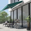 Vynxaria 13' x 8' Retractable Awning - Manual Sunshade for Patio - Green - 3 of 4