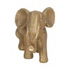 Sagebrook Home 8" Polyresin Elephant Sculpture - Contemporary Beaded Elephant Statue for Home or Office Decor - 3 of 4