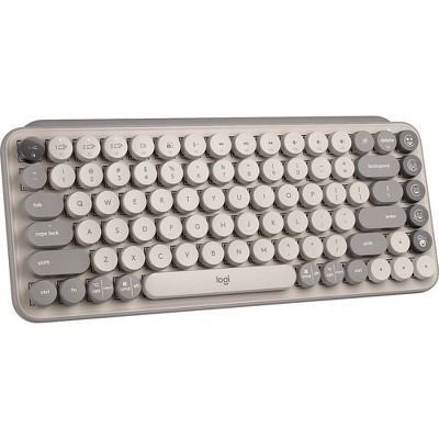 Logitech Pop Keys - Mist - Wireless Connectivity - Bluetooth - 8 Emoji, Menu Hot Key(s) - ChromeOS - Notebook, Tablet, Mobile Phone - PC, Mac