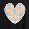 Women's - Instant Message - Patchwork Quilt Heart Oversized Graphic T-Shirt - 2 of 4