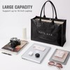 FATMOON Retro Tote Bag - Vintage DuPont Letter Design, Large Capacity, Minimalist Style for Women - 4 of 4