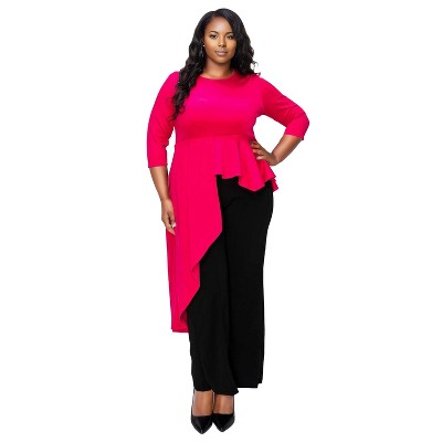 L I V D Women's Sanctuary Asymmetrical Peplum Top