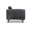 Velvet Mid-Century Modern Oversized Lounge Chair with Button Tufted Accent, Ideal Comfort - 2 of 4