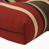 2 Piece Outdoor Chair Cushion Set - Brown/Red Stripe - Pillow Perfect - image 2 of 4