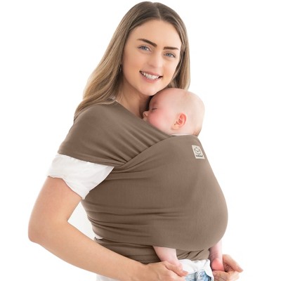 Image of KeaBabies Original Baby Wraps Carrier, Baby Sling Carrier, Stretchy Infant Carrier for Newborn, Toddler (Saddle Brown)