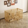 Aortzio 6 Panel Dog Gates,Wooden Freestanding Dog House,Indoor Pet Gate - 4 of 4