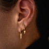 Women Earrings Gold Huggie Hoop Dangle Drop 14K Gold Plated Small Simple Hypoallergenic Everyday Jewelry - 3 of 4