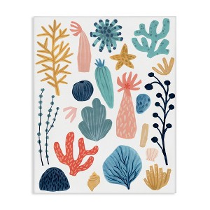 Stupell Industries Coral Reef Ocean Life Playful Pastel Sea Plants Canvas Art - 1 of 4