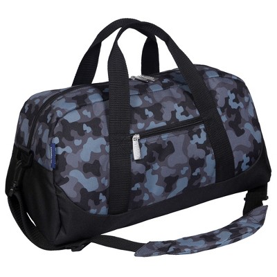 Image of Wildkin Kids Overnighter Duffel Bags , Perfect for Sleepovers and Travel, Carry-On Size (Black Camo)