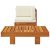 Wooden Lounge Set Cream White Solid Acacia Wood Standard Sturdy  vidaXL - 3 of 4