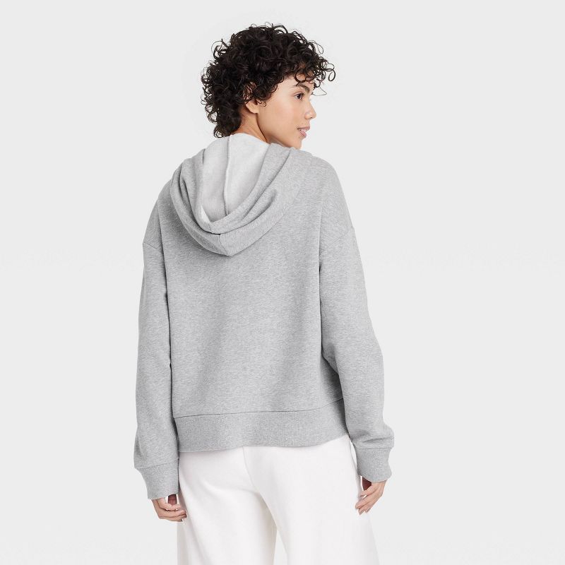 Women's Fleece Zip-Up Hoodie Sweatshirt - Colsie™, 3 of 7