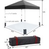 Outdoor Tent, Portable Coating Tent 8 x 8 ft, Picnic Tent, Folding Canopy Tent with Hand Bag, Waterproof Windproof UV Protection Tent, Black - 3 of 4