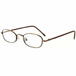 Flex Plus by Vivid FP-87 Designer Reading Eye Glasses in Amber Brown 46mm +2.00 | Ladies | Oval Shape | X-Small Fit - 1 of 1