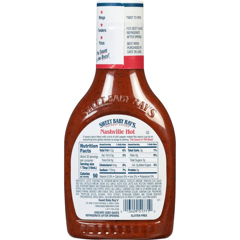 Sweet Baby Ray&#39;s Nashville Hot Wing Sauce - 16oz, 2 of 6
