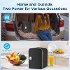 ZAFRO Compact Refrigerator, Portable Mini Fridge, Skin Care 4L Capacity/6 Cans, for Bedroom, Car, Office & Dorm, Small Cooler for Cosmetics, Black - 3 of 4