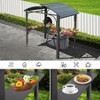 VisioGear Canopies and Gazebos, Hardtop Gazebo with Arc Roof, Gazebo Pavilion for Patio and Backyard, Gray, 96.61"*64.17"*93.11" - 4 of 4