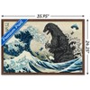 Trends International Godzilla - Great Wave Framed Wall Poster Prints - 3 of 4