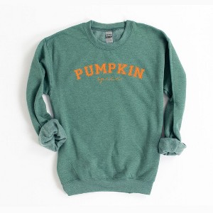 Simply Sage Market Women's Graphic Sweatshirt Curved Pumpkin Spice - 1 of 2