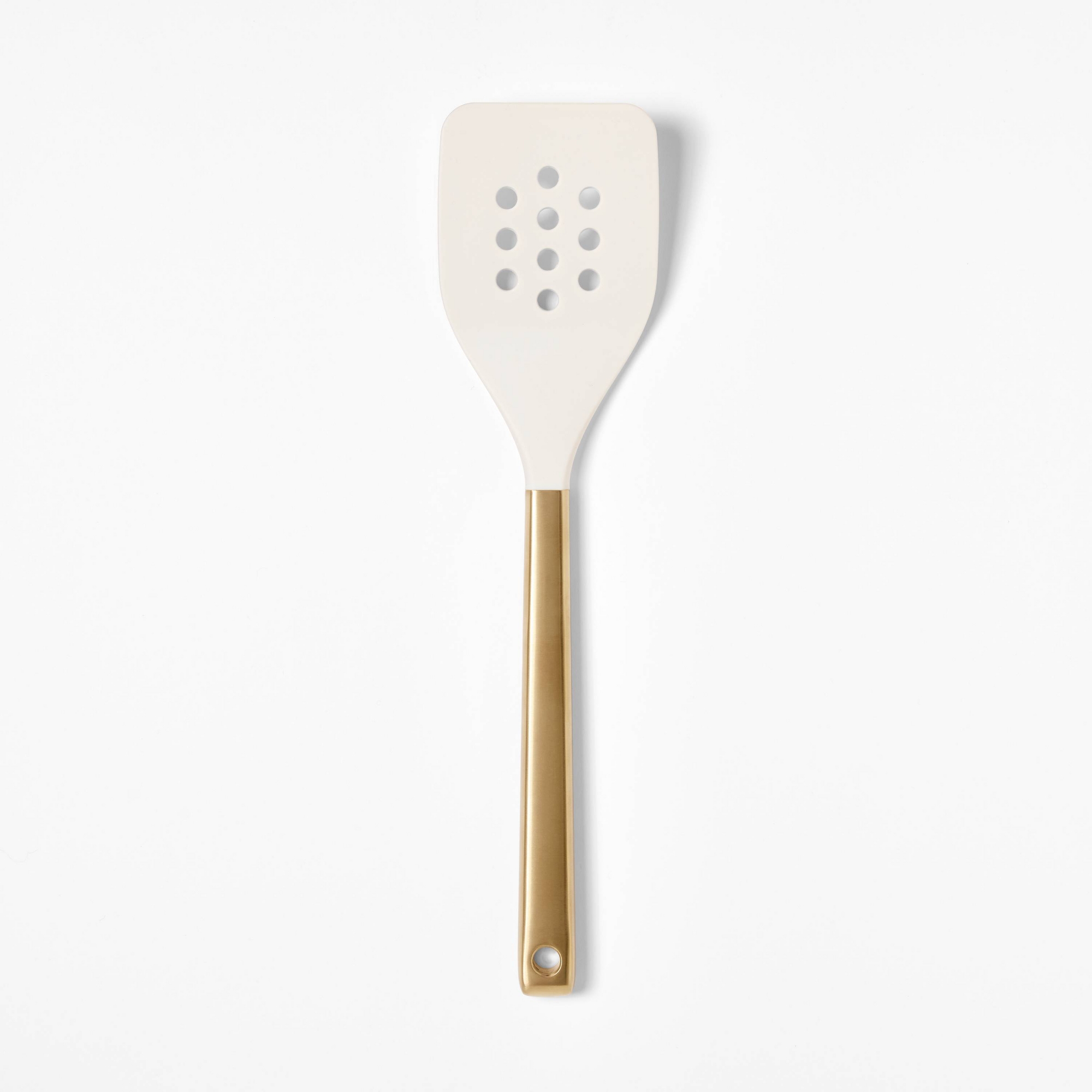 Silicone/Stainless Steel Slotted Turner Champagne - Figmint™