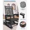 Poly Lumber HDPE Rocking Adirondack Chair Outdoor Weather Resistant Wide Backrest 380LB Capacity Patio Garden - 4 of 4