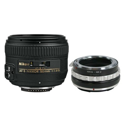 Nikon AF-S NIKKOR 50mm f/1.4G Lens + Innovexee Lens Mount Adapter