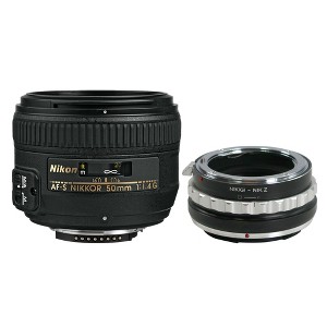 Nikon AF-S NIKKOR 50mm f/1.4G Lens + Innovexee Lens Mount Adapter