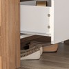 Famapy Brown and White Rotatable Make up Vanity Table With Storage Drawers - 4 of 4