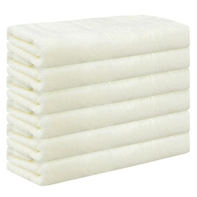 Unique Bargains Cotton Printed Absorbent Comfort Face Towel 6 Pcs