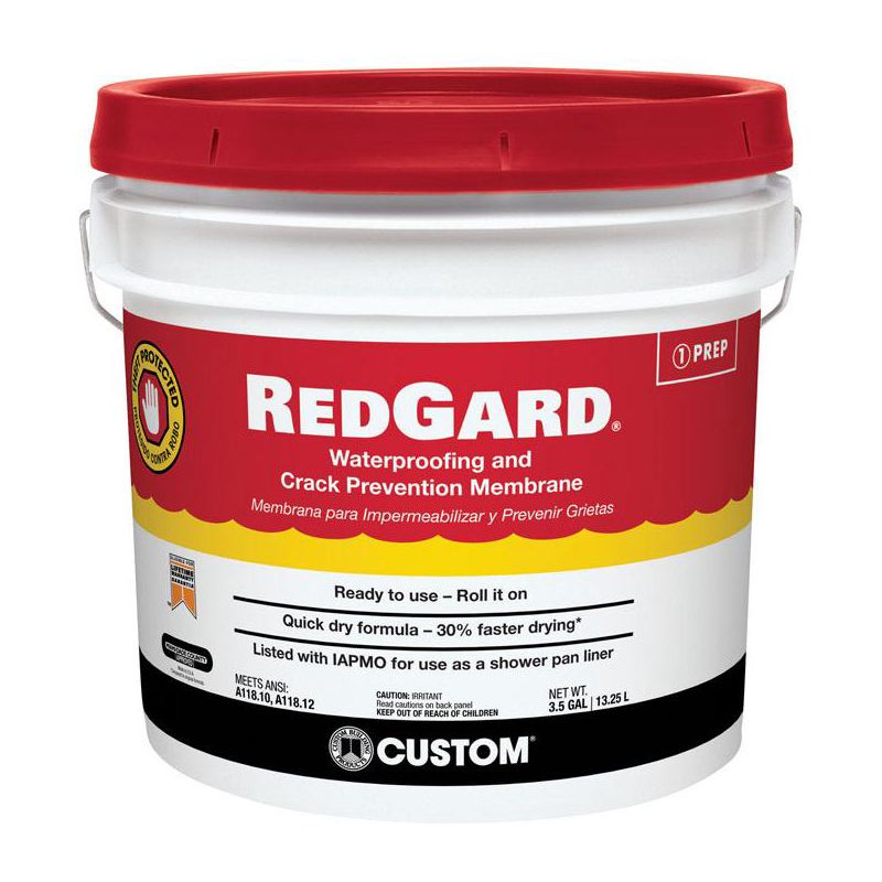 Custom Building Products RedGard Ready to Use Pink Waterproofing and Crack Prevention 3.5 gal, 1 of 2