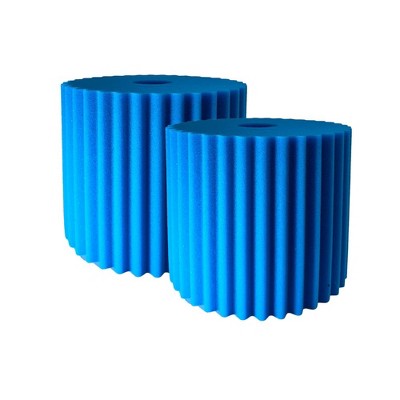 Nispira EC-Blue20 Central Vacuum Foam Replacement filter Compatible with Electrolux Centralux | Blue Scalloped Foam Filter | Pack of 2