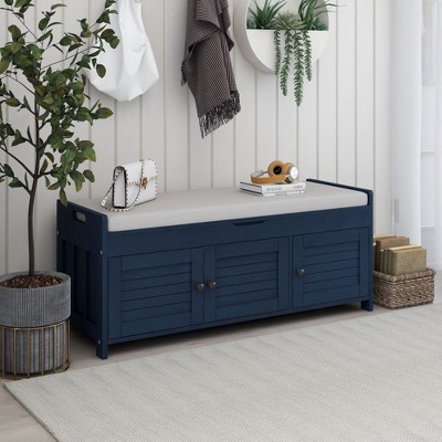 NicBex Storage Bench with Removable Cushion,Shoe Bench with Hidden Storage Space for Living Room,Entryway
