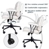SUGOLD Modern Office Chair Mid-Back PU Leather Desk Chair with Comfy Arms and Lumbar Support for Small Spaces - 3 of 4