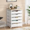 Tribesigns 5-Drawer Chest of Storage Cabinet, Wood Storage Cabinet with Wheels - image 2 of 4