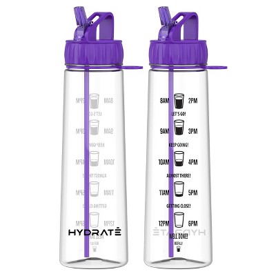 This Hydration Reminder Water Bottle Features a Marble Top