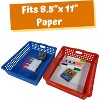 4E's Novelty Colorful Plastic Classroom Storage Bins - 13.75" x 10.25" for Organizing Papers, Pencils, Arts & Crafts, Rainbow Containers - 4 of 4