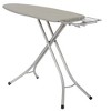 Household Essentials Wide Top Ironing Board 4-Legs Silver Frame and Silicone-Coated Cotton Cover: Collapsible Metal, 49"x18" - 4 of 4