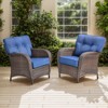 Belord Patio Chairs Set of 2 with Extra Wide Backrest, All Weather Brown Wicker Patio Furniture Set with Comfort Thick Cushion for Porch Deck Balcony - 3 of 4