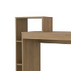 NicBex 43" Writing Table Reading Desk with 3-Tier Side Shelf,Natural Oak Finish Home Office Desk for Study&Office,Home Workstation - 4 of 4