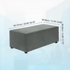 Unique Bargains Stretchy Soft Comfortable Rectangular Foot Stool Cover - 2 of 4