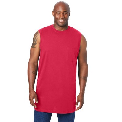 KingSize Men's Big & Tall Shrink-Less Longer-Length Lightweight Muscle Pocket Tee