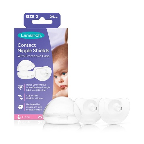 Lansinoh Contact Nipple Shield with Case - 24mm - 2ct