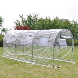 vidaXL Greenhouse Transparent PVC, Powder-Coated Steel Large Portable - 1 of 4