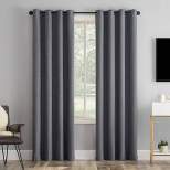 Tyrell Tonal Textured Draft Shield Fleece Insulated 100% Blackout Grommet Top Curtain Panel - Sun Zero