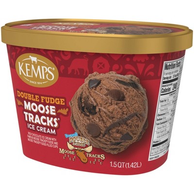 Kemps Double Fudge Moose Tracks Ice Cream - 48oz