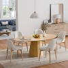 Lirago dinning table 6 seater 67"L*33.5"W*30"H- Natural Wood Finish - 4 of 4