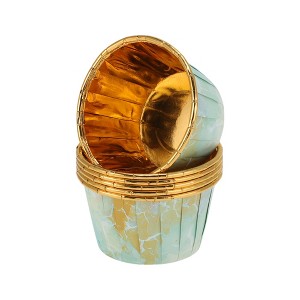 Unique Bargains Cupcake Liners Texture Pattern Disposable Laminated Paper 2.76"x1.54" 50 Pcs - 1 of 4