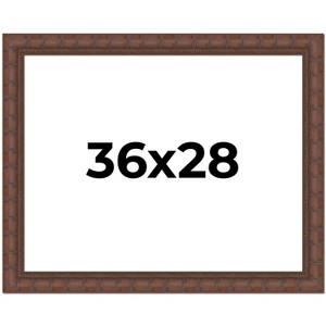 PosterPalooza | 36x28 Wide Bamboo Picture Frame, UV Acrylic, 4 Finishes - Brown, Black, Silver, and Natural - 1 of 4